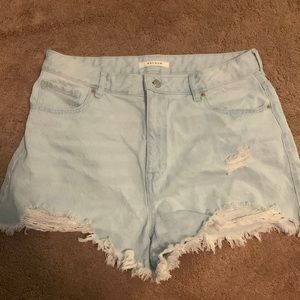 BRAND NEW!!!! Pacsun Light Blue Distressed High Waisted Denim Shorts